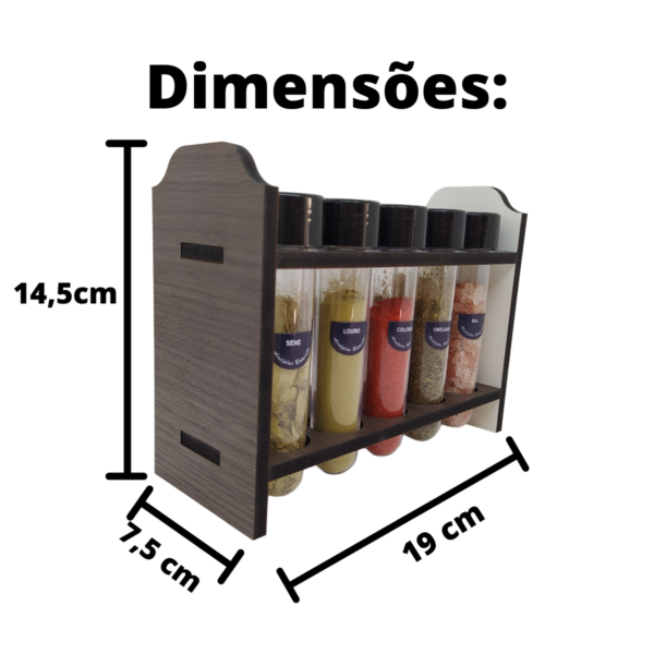 Porta temperos 10 potes MDF mesa - Imagem 3