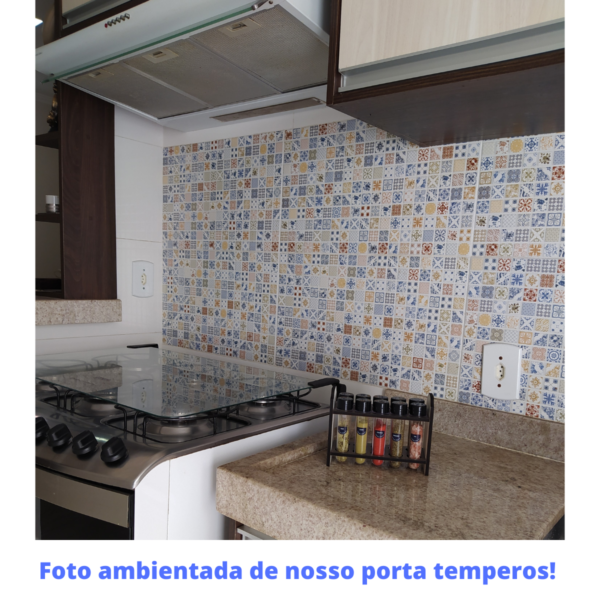 Porta temperos 10 potes MDF mesa - Imagem 5